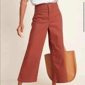 Wide leg chinos